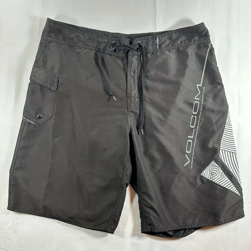 Volcom Mod-Tech Performance Board Shorts Black Size 38